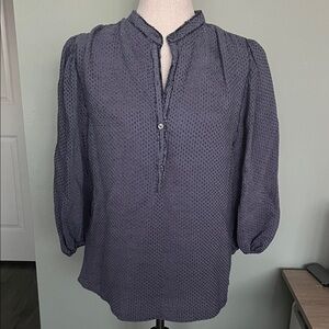 Max Studio London Cerulean Textured Blouse